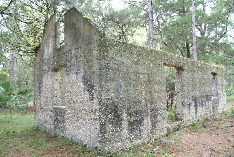 One of the tabby slave cabbins in the Dover Bluff area of Camden County, Georgia. (c)2011, Davis Taylor