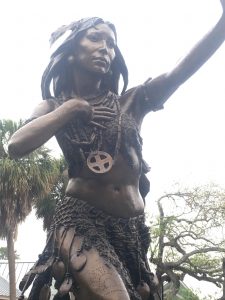 Ulele statue at Ulele restaurant in Tampa, Florida. Also known as Princess Uleyli